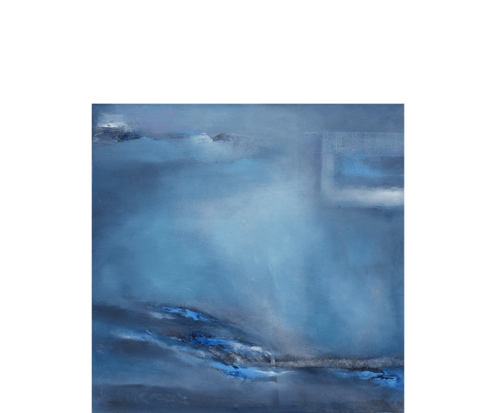 Fenster im Blau - 40 x 40 cm