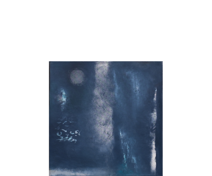 Auftauchende Zeichen - 40 x 40 cm
